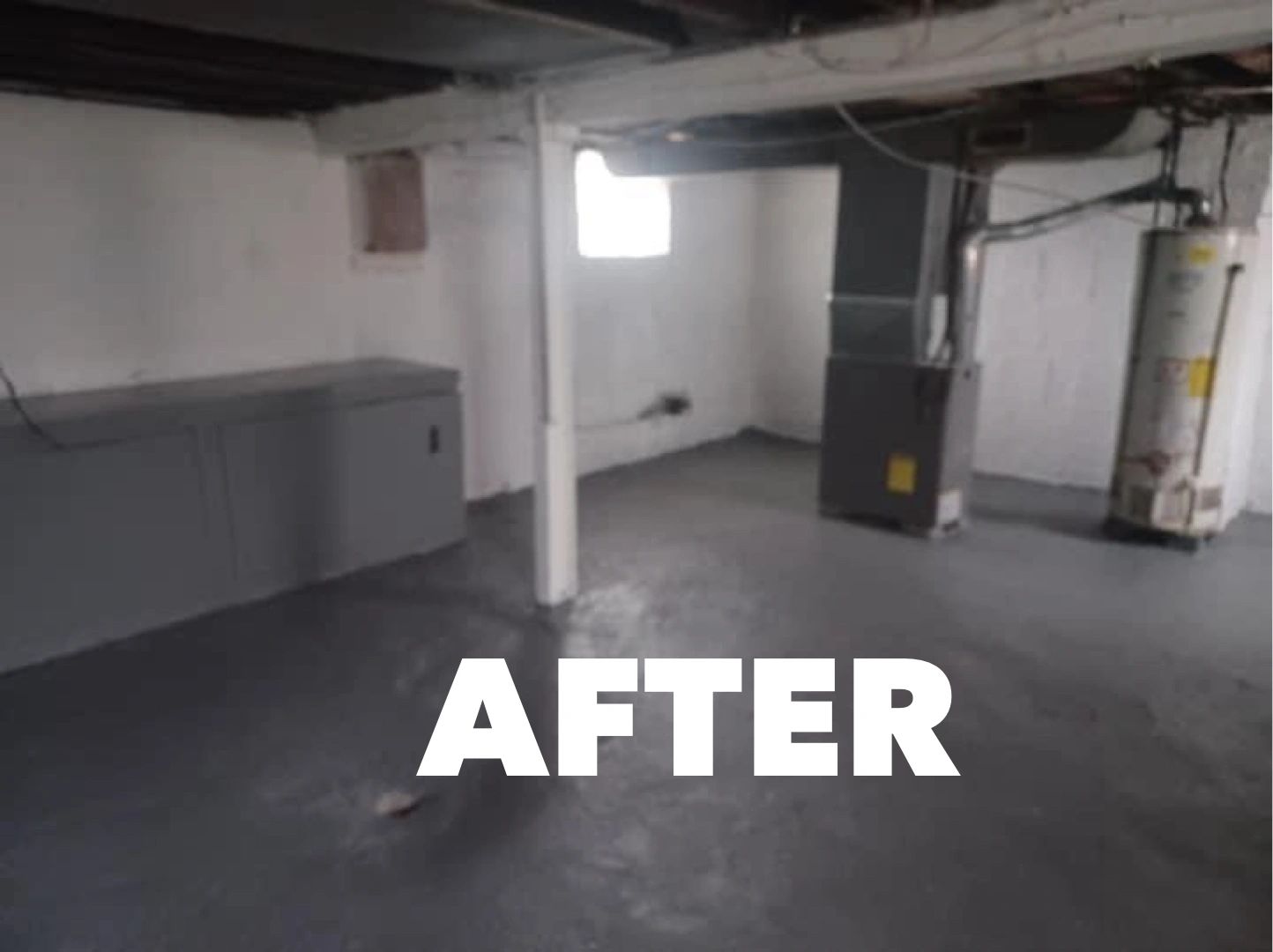 Basement after — clean finished space